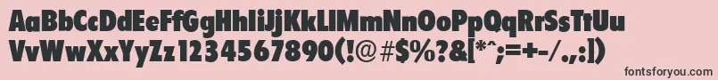 FloridaserialBlackRegular Font – Black Fonts on Pink Background