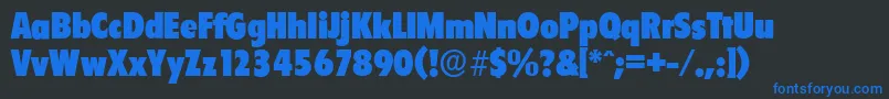 FloridaserialBlackRegular Font – Blue Fonts on Black Background