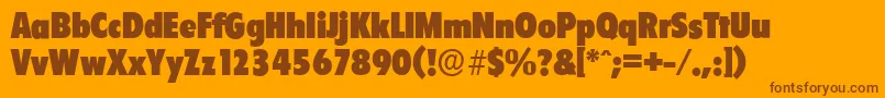 FloridaserialBlackRegular Font – Brown Fonts on Orange Background