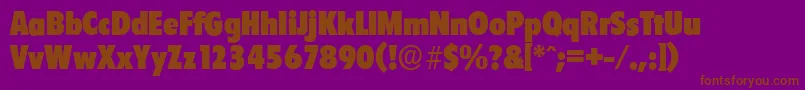 FloridaserialBlackRegular Font – Brown Fonts on Purple Background