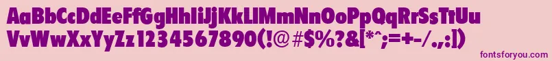 FloridaserialBlackRegular Font – Purple Fonts on Pink Background