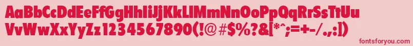 FloridaserialBlackRegular Font – Red Fonts on Pink Background