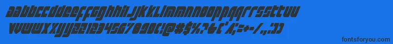 Exoplanetcondital Font – Black Fonts on Blue Background