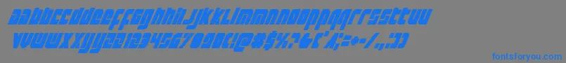 Police Exoplanetcondital – polices bleues sur fond gris