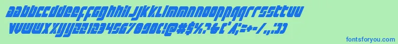 Exoplanetcondital Font – Blue Fonts on Green Background