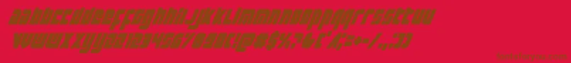 Exoplanetcondital Font – Brown Fonts on Red Background