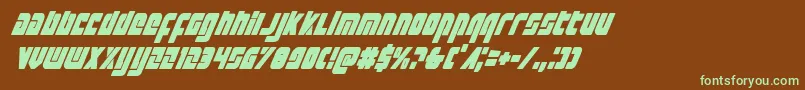 Exoplanetcondital Font – Green Fonts on Brown Background