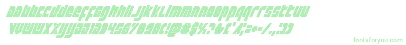Czcionka Exoplanetcondital – zielone czcionki na białym tle