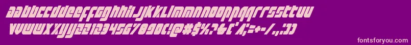 Exoplanetcondital Font – Pink Fonts on Purple Background