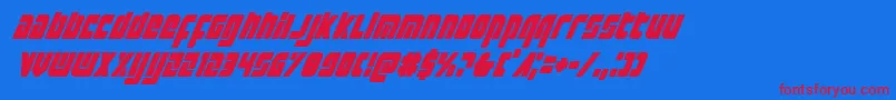 Exoplanetcondital Font – Red Fonts on Blue Background