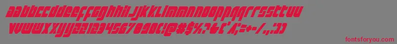 Exoplanetcondital Font – Red Fonts on Gray Background