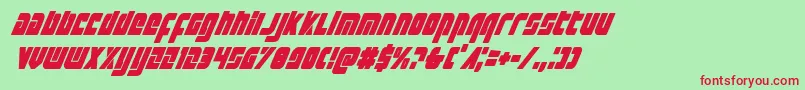 Exoplanetcondital Font – Red Fonts on Green Background