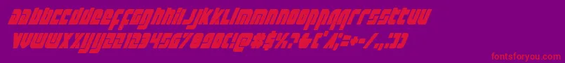 Exoplanetcondital Font – Red Fonts on Purple Background