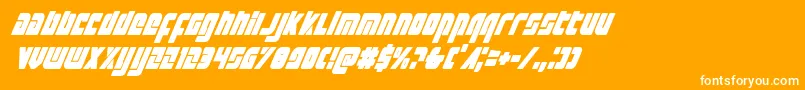 Exoplanetcondital Font – White Fonts on Orange Background