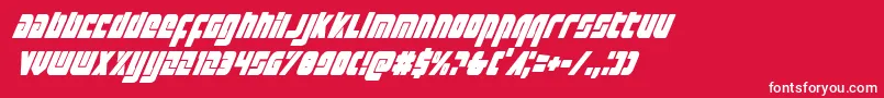 Exoplanetcondital Font – White Fonts on Red Background