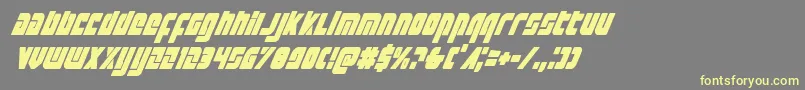 Exoplanetcondital Font – Yellow Fonts on Gray Background