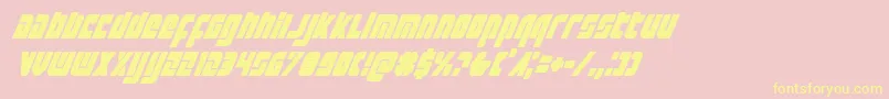 Exoplanetcondital Font – Yellow Fonts on Pink Background