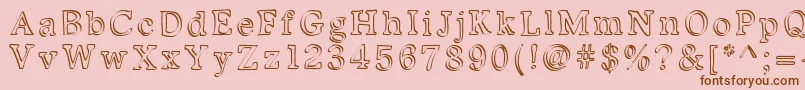 Kalligedoens Font – Brown Fonts on Pink Background