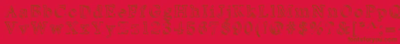 Kalligedoens Font – Brown Fonts on Red Background