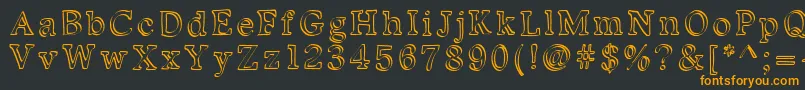 Kalligedoens Font – Orange Fonts on Black Background