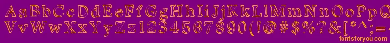 Kalligedoens Font – Orange Fonts on Purple Background