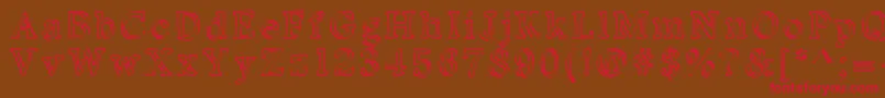 Kalligedoens Font – Red Fonts on Brown Background