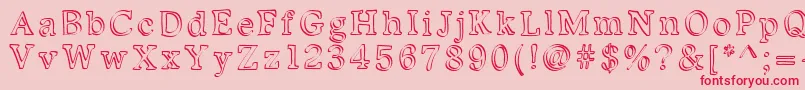 Kalligedoens Font – Red Fonts on Pink Background