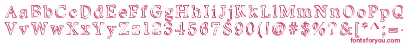 Kalligedoens Font – Red Fonts on White Background