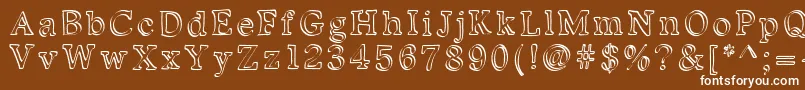 Kalligedoens Font – White Fonts on Brown Background