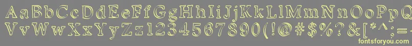 Kalligedoens Font – Yellow Fonts on Gray Background