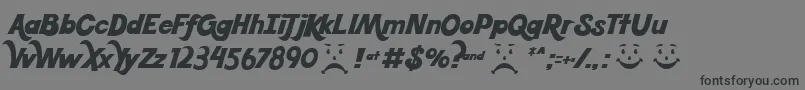 KoolBeans Font – Black Fonts on Gray Background