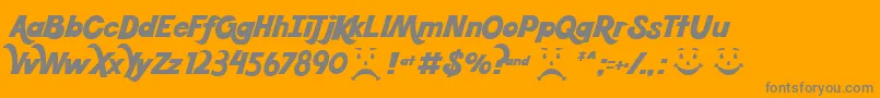 KoolBeans Font – Gray Fonts on Orange Background