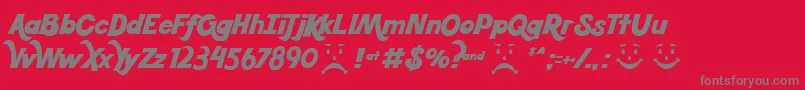 KoolBeans Font – Gray Fonts on Red Background