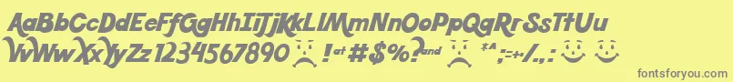 KoolBeans Font – Gray Fonts on Yellow Background
