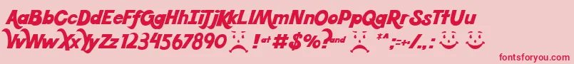 KoolBeans Font – Red Fonts on Pink Background