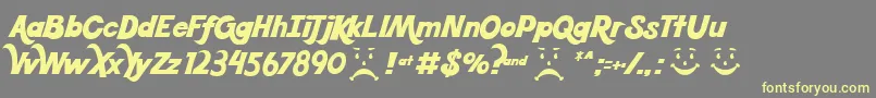 KoolBeans Font – Yellow Fonts on Gray Background