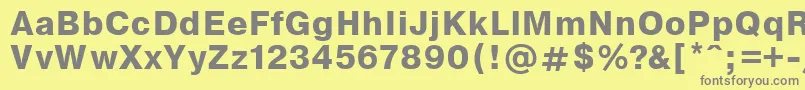 フォントEncyclopaediaBold.001.001 – 黄色の背景に灰色の文字