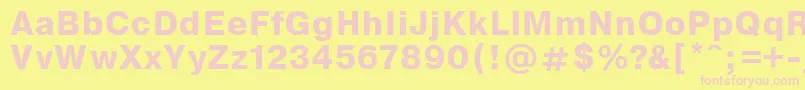 EncyclopaediaBold.001.001 Font – Pink Fonts on Yellow Background