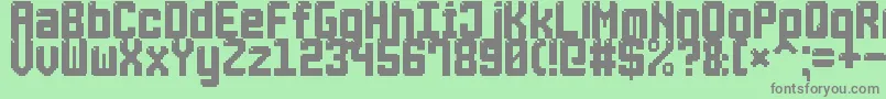 LightPixel7 Font – Gray Fonts on Green Background