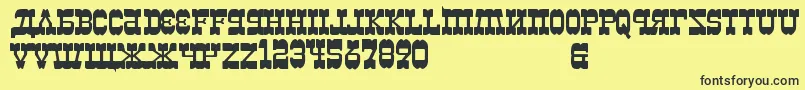 KremlinKievMerchant Font – Black Fonts on Yellow Background