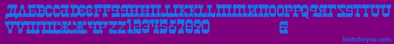 KremlinKievMerchant Font – Blue Fonts on Purple Background