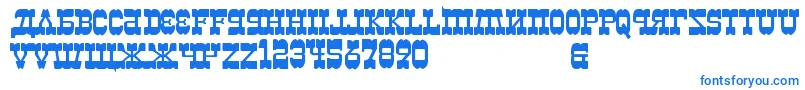 KremlinKievMerchant Font – Blue Fonts on White Background