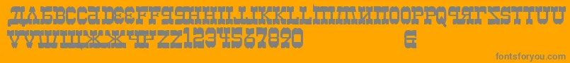 KremlinKievMerchant Font – Gray Fonts on Orange Background