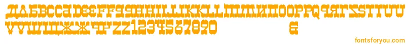 KremlinKievMerchant Font – Orange Fonts on White Background