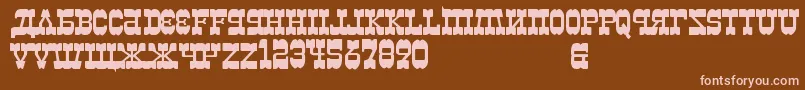 KremlinKievMerchant Font – Pink Fonts on Brown Background