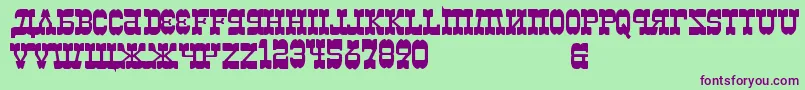 KremlinKievMerchant Font – Purple Fonts on Green Background