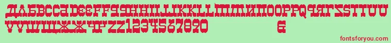 KremlinKievMerchant Font – Red Fonts on Green Background