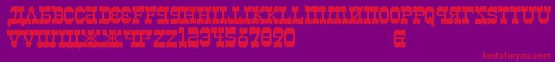 KremlinKievMerchant Font – Red Fonts on Purple Background