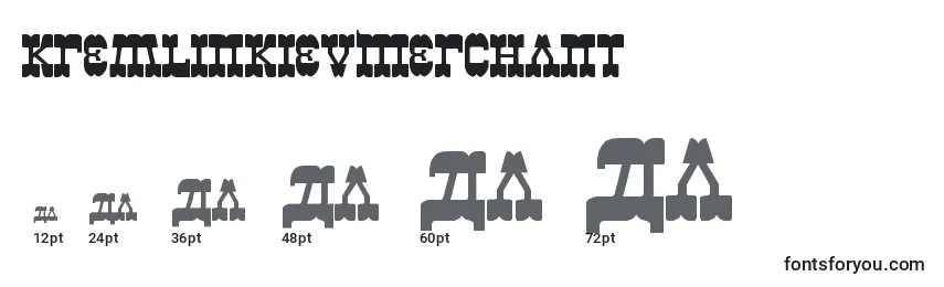 Размеры шрифта KremlinKievMerchant