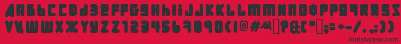 Uralphat Font – Black Fonts on Red Background